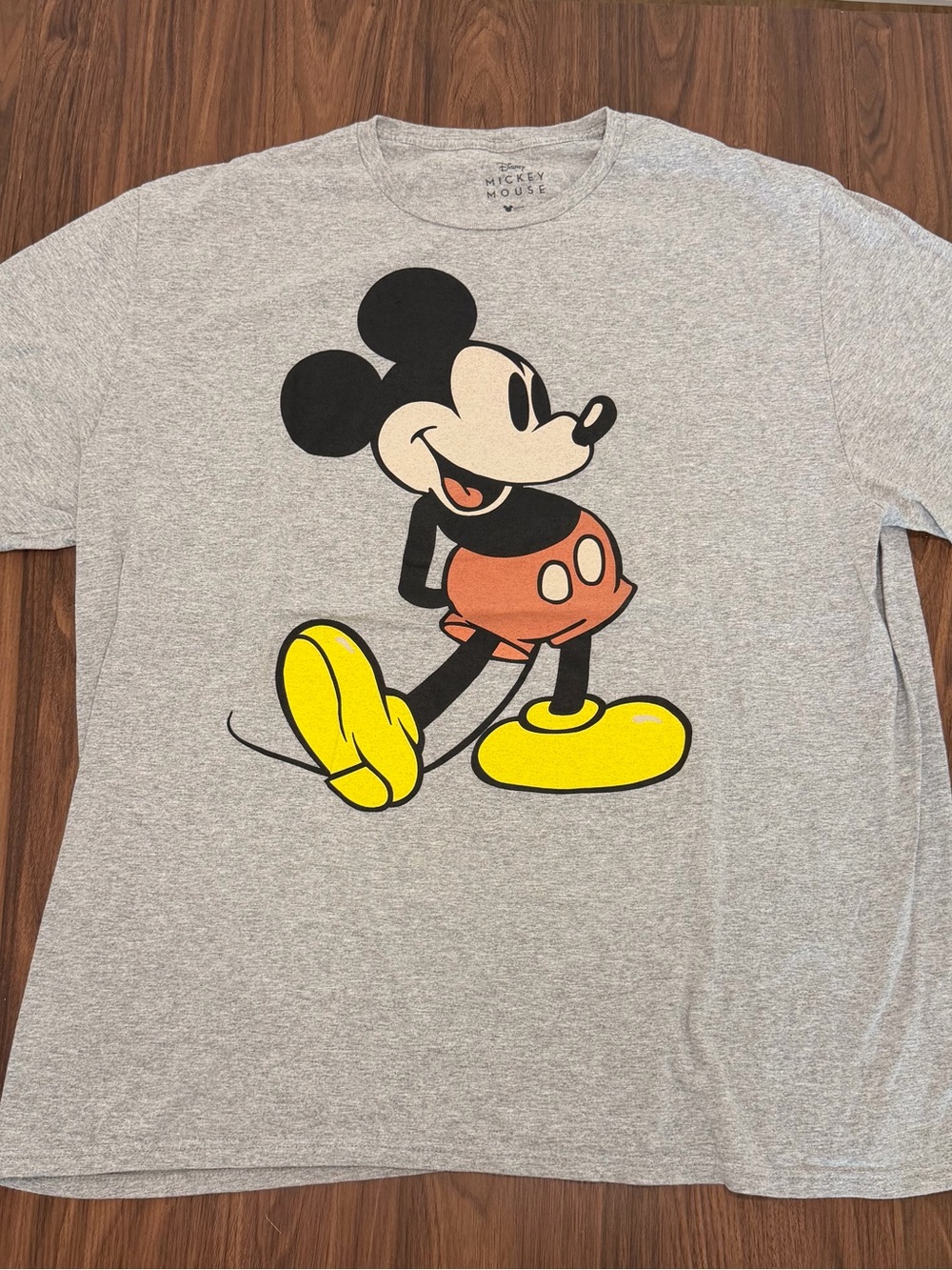 Disney Mickey Mouse Gray Graphic T-Shirt